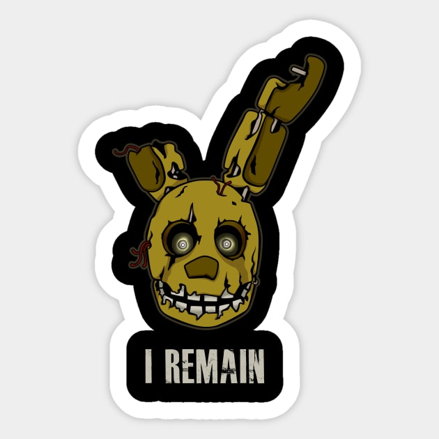 Five Nights at Freddy's - Springtrap - I Remain Sticker by Kaiserin